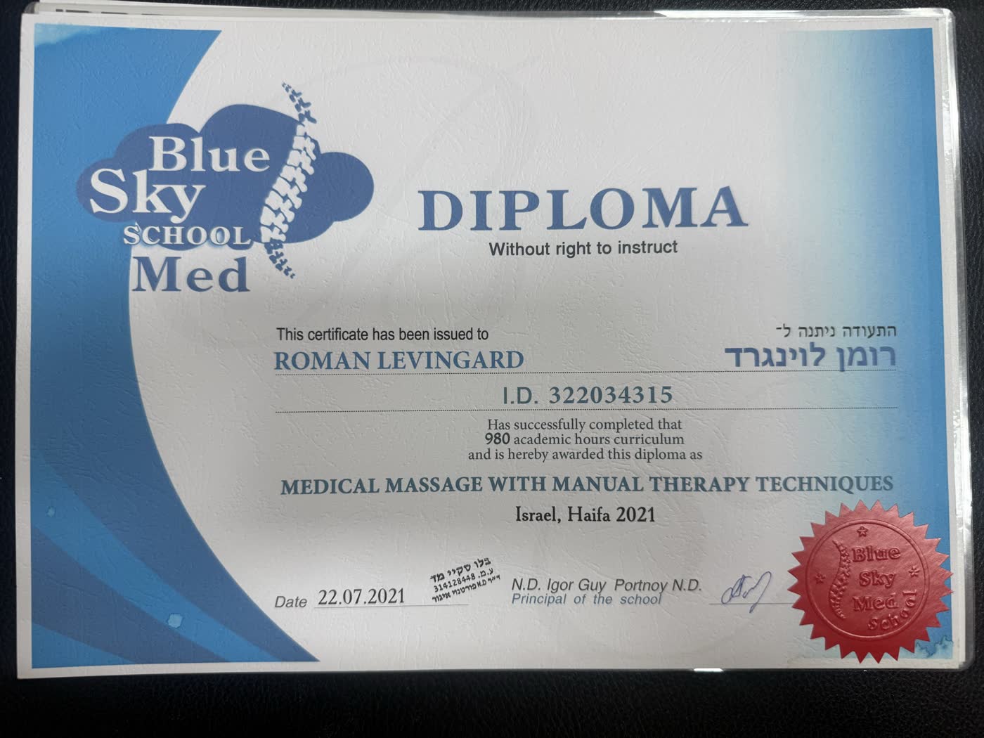 Medical Massage diploma